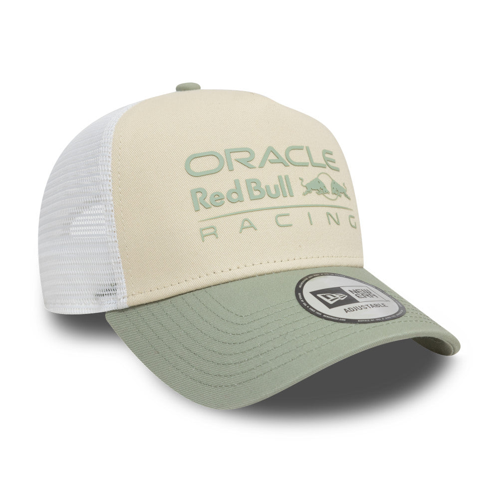 Oracle Red Bull Racing Hat - Formula 1 Seasonal 2-Tone Evergreen 9Forty A-Frame Trucker Snapback Cap - New Era